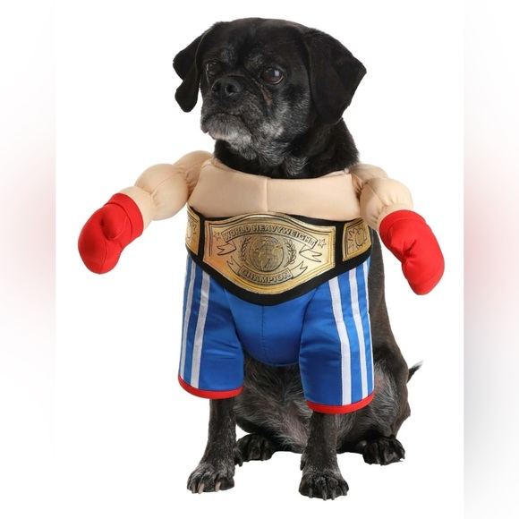 EUC [Halloween Costumes] Pro Boxer + Belt Dog Cat Pet Halloween Costume Sz Small - Picture 1 of 10